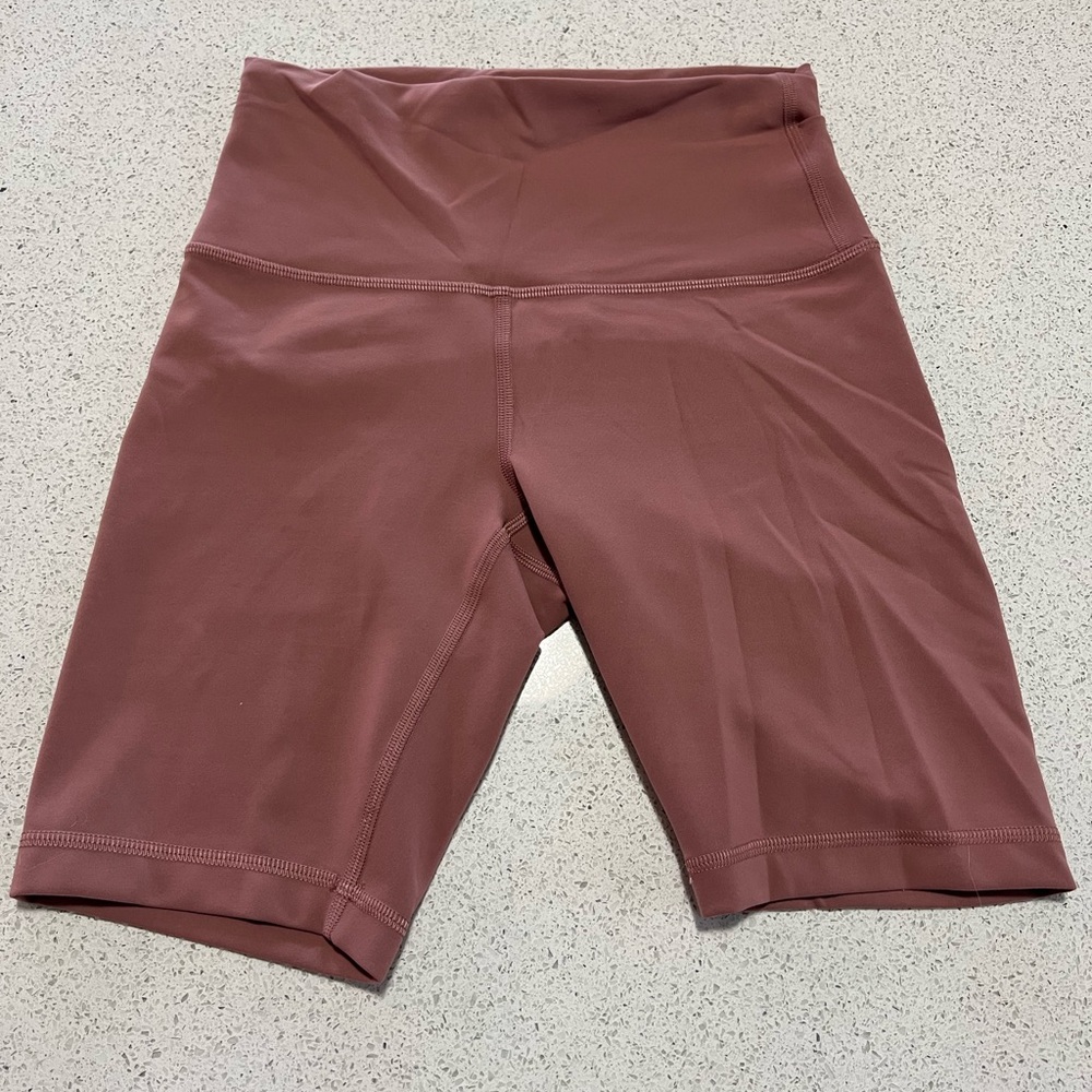 Lululemon pink biker yoga shorts